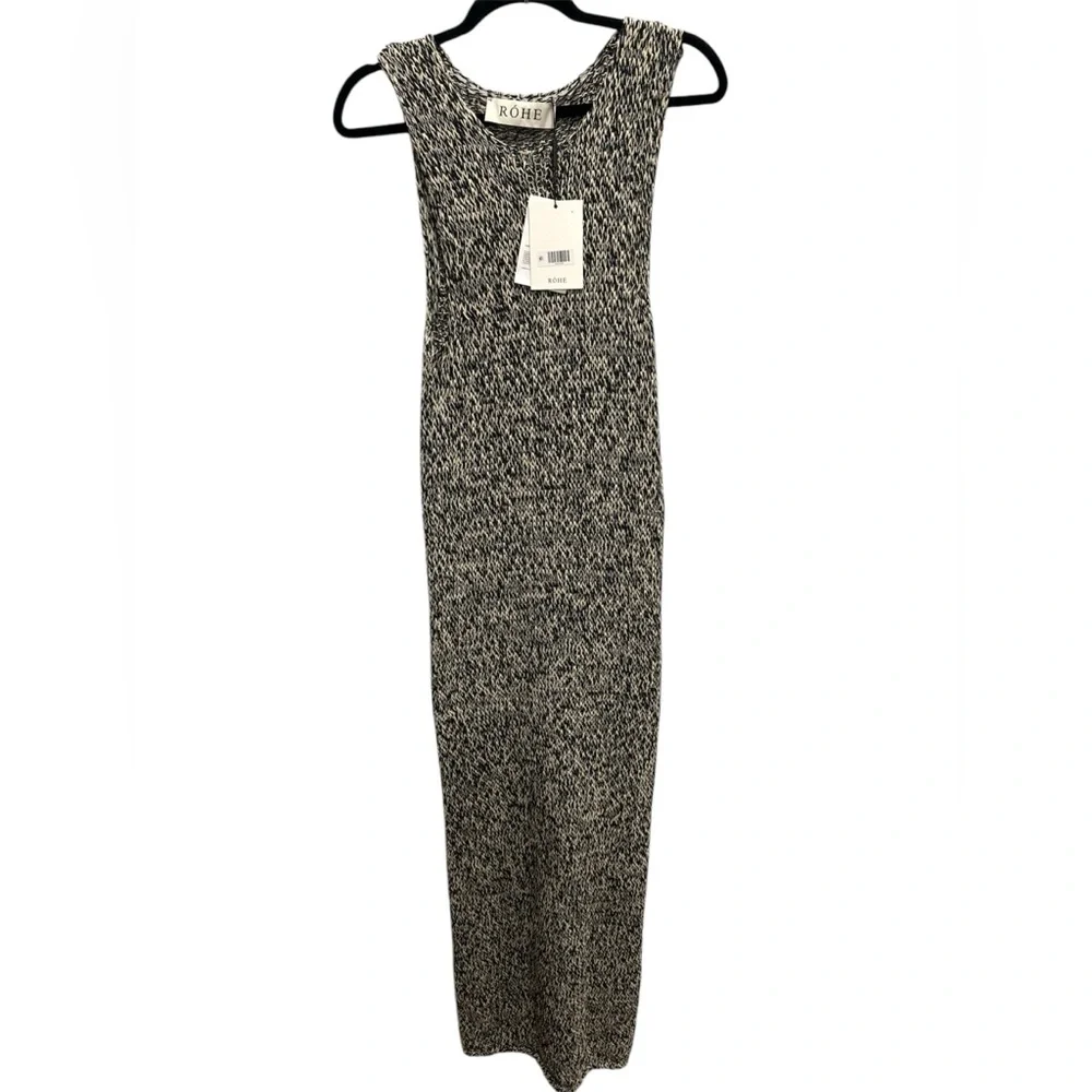 NWT RÓHE Mouline Maxi Knit linen cotton Designer luxury Italian Dress size 40/8 - Picture 5 of 9